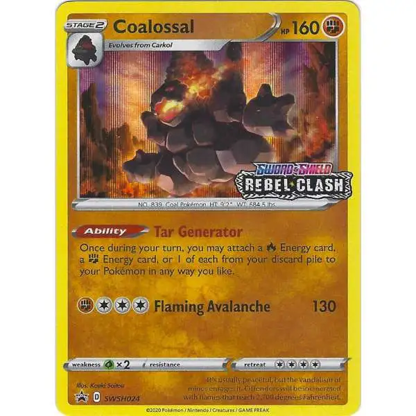 Pokemon Rebel Clash Coalossal Loose Deck SWSH024