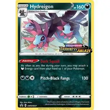 Pokemon Trading Card Game Sword & Shield Darkness Ablaze Promo Hydreigon SWSH037 [Pre-release Promo]