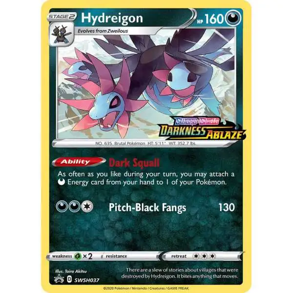 Pokemon Sword & Shield Darkness Ablaze Hydreigon Loose Deck SWSH037