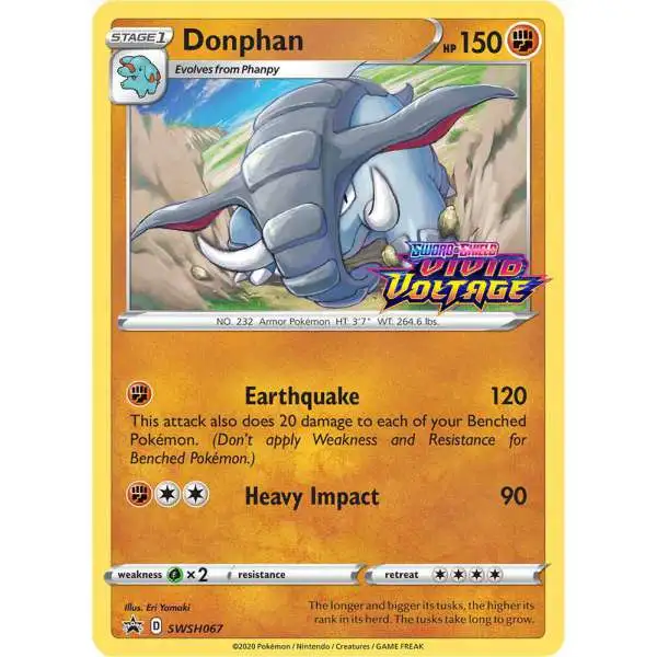 Pokemon Vivid Voltage Donphan Loose Deck SWSH067