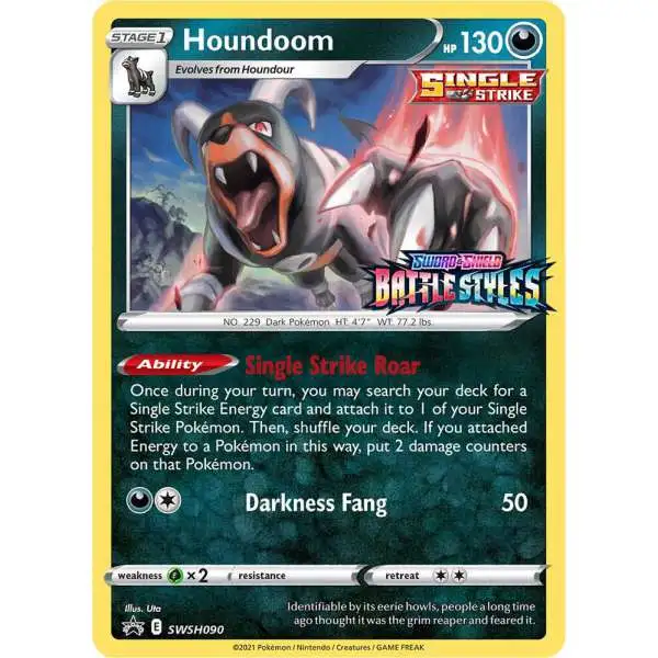 Pokemon Battle Styles Houndoom Loose Deck SWSH090