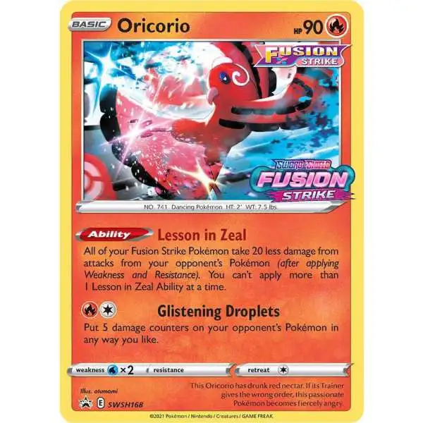 Pokemon Fusion Strike Oricorio Loose Deck SWSH168