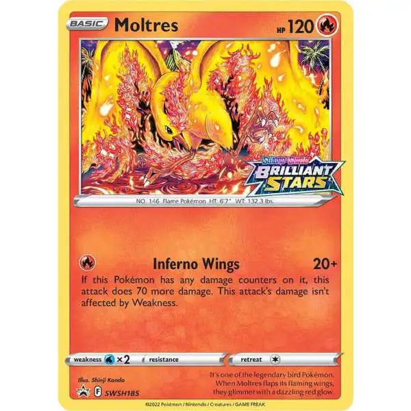 Pokemon Sword & Shield Brilliant Stars Moltres Loose Deck SWSH185