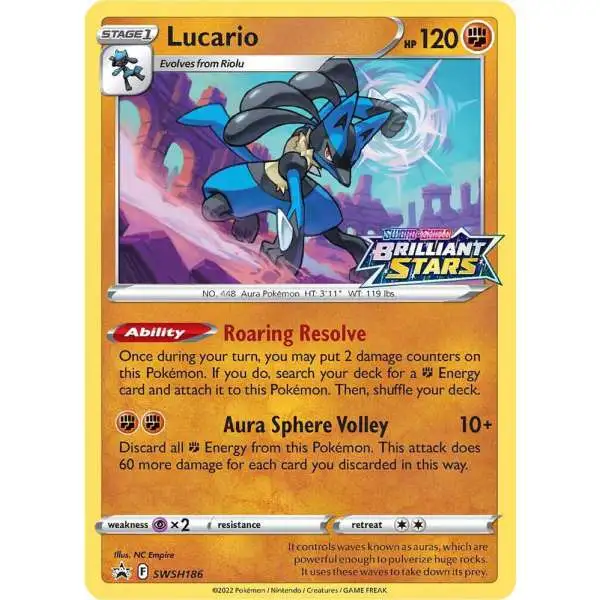 Pokemon Brilliant Stars Lucario Loose Deck SWSH186 [40 Cards]