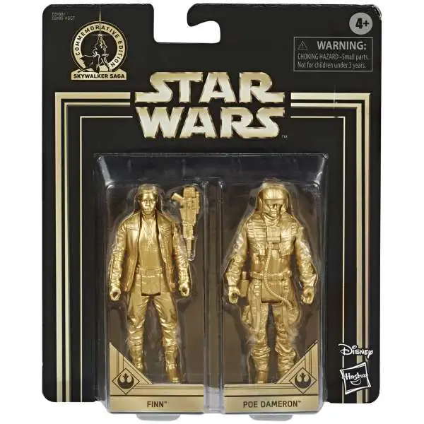 Star Wars The Force Awakens Skywalker Saga Finn & Poe Dameron Action Figure 2-Pack [Gold Figures]