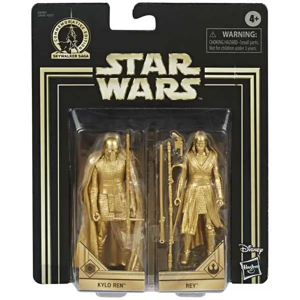 Star Wars The Last Jedi Skywalker Saga Kylo Ren & Rey Action Figure 2-Pack [Gold Figures]