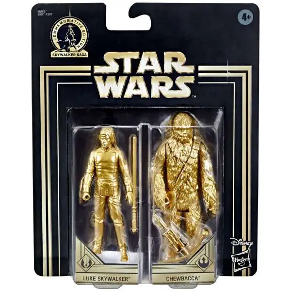 Star Wars Return of the Jedi Skywalker Saga Luke Skywalker & Chewbacca Action Figure 2-Pack [Gold Figures]