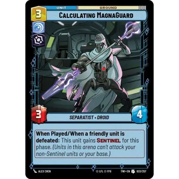 Star Wars: Unlimited Trading Card Game Twilight of the Republic Uncommon Calculating MagnaGuard #033
