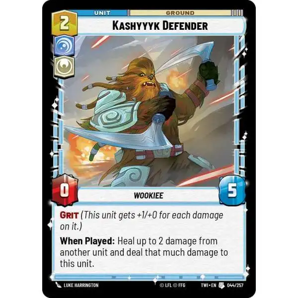 Star Wars: Unlimited Trading Card Game Twilight of the Republic Uncommon Kashyyk Defender #044