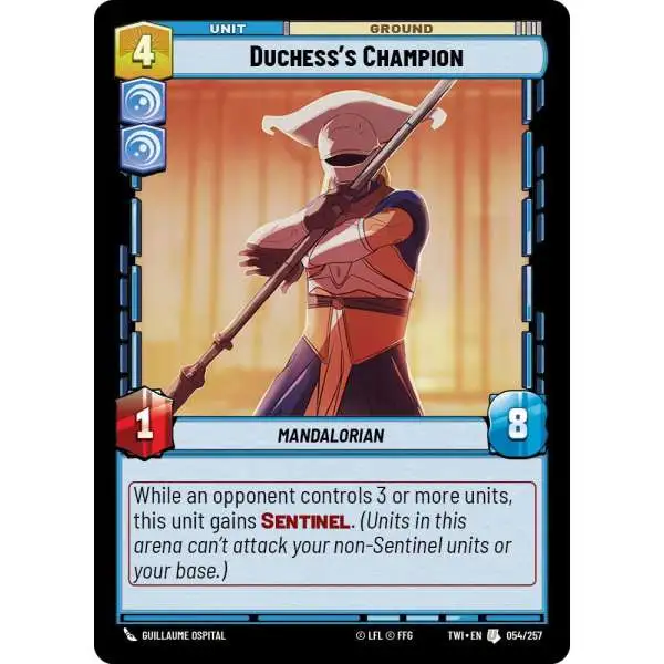 Star Wars: Unlimited Trading Card Game Twilight of the Republic Uncommon Duchess's Champion #054