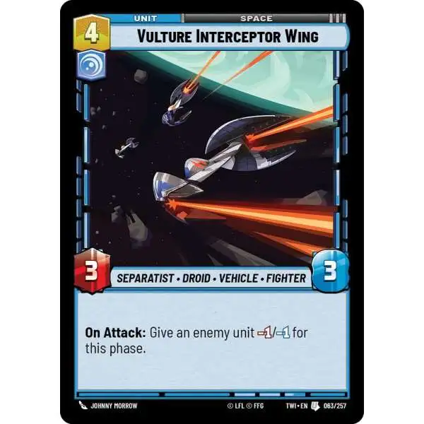Star Wars: Unlimited Trading Card Game Twilight of the Republic Uncommon Vulture Interceptor Wing #063