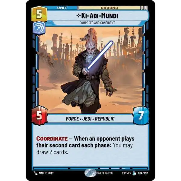Star Wars: Unlimited Trading Card Game Twilight of the Republic Legendary Ki-Adi-Mundi - Composed and Confident #064