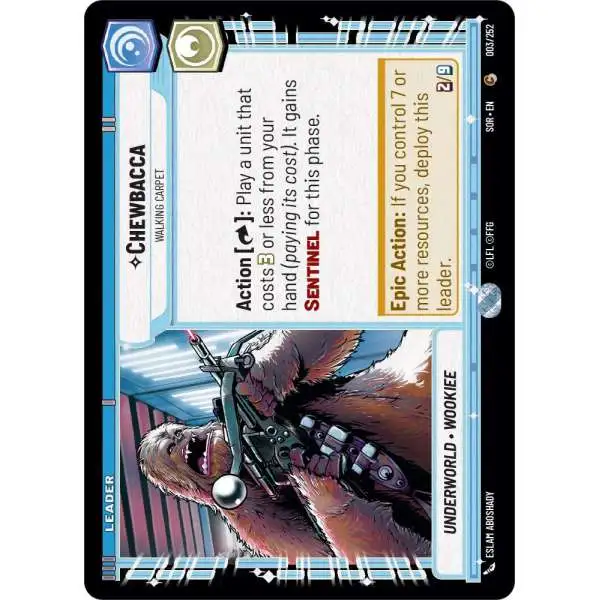 Star Wars: Unlimited Trading Card Game Spark of Rebellion Common Chewbacca - Walking Carpet #003