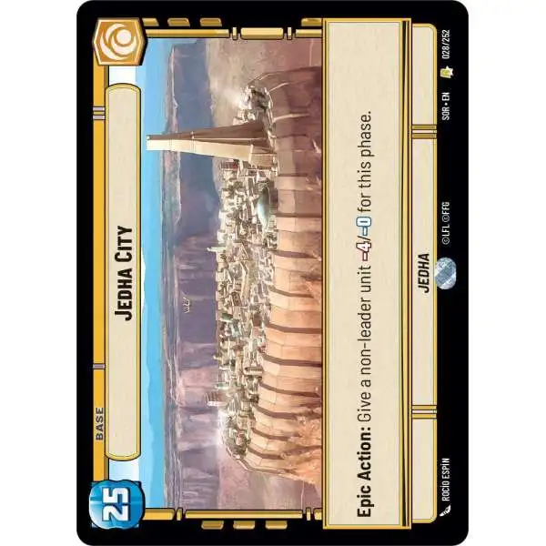 Star Wars: Unlimited Trading Card Game Spark of Rebellion Rare Jedha City #028