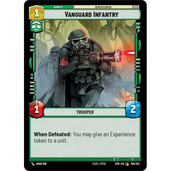 Star Wars: Unlimited Trading Card Game Spark of Rebellion Common Vanguard Infantry #108