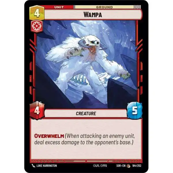 Star Wars: Unlimited Trading Card Game Spark of Rebellion Common Wampa #164