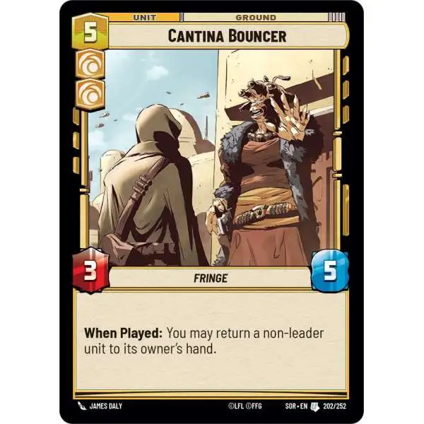 Star Wars: Unlimited Trading Card Game Spark of Rebellion Uncommon Cantina Bouncer #202