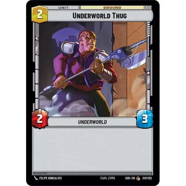 Star Wars: Unlimited Trading Card Game Spark of Rebellion Common Underworld Thug #247
