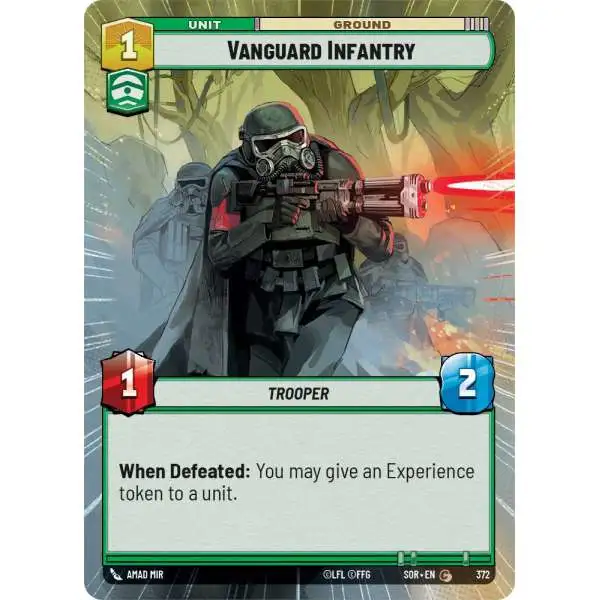 Star Wars: Unlimited Trading Card Game Spark of Rebellion Common Vanguard Infantry #372 [Hyperspace]