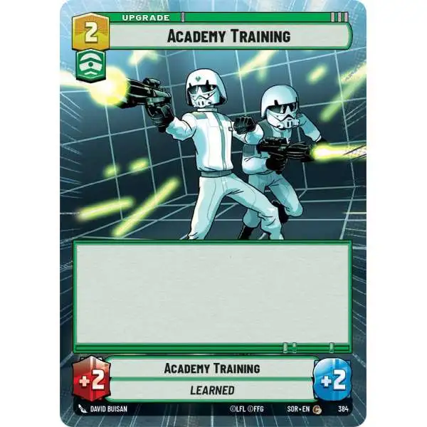 Star Wars: Unlimited Trading Card Game Spark of Rebellion Common Academy Training #384 [Hyperspace]