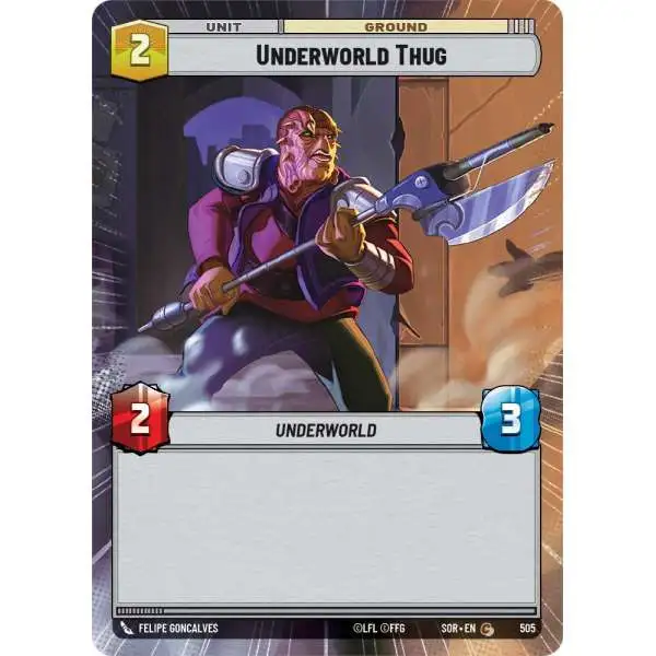 Star Wars: Unlimited Trading Card Game Spark of Rebellion Common Underworld Thug #505 [Hyperspace]
