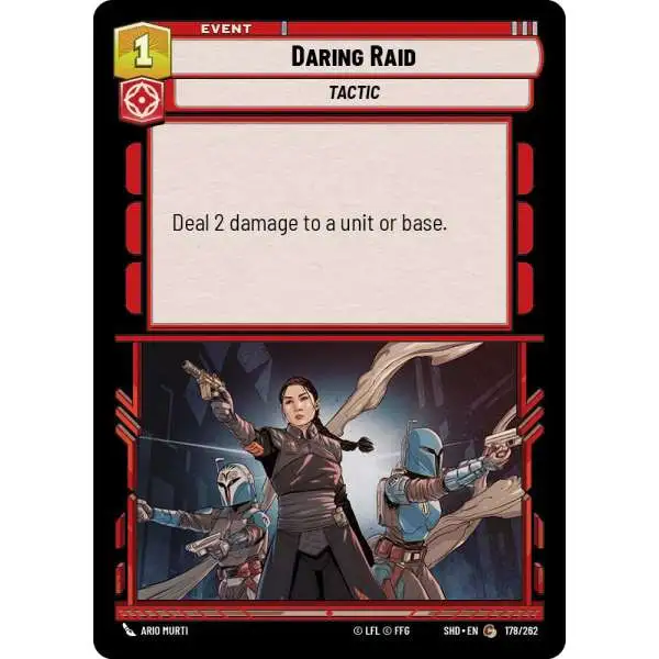 Star Wars: Unlimited Trading Card Game Shadows of the Galaxy Common Daring Raid #178