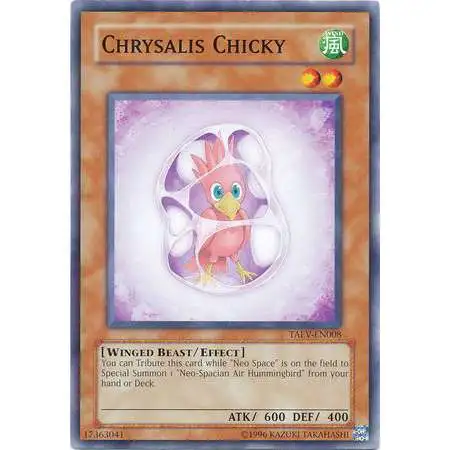 YuGiOh GX Trading Card Game Tactical Evolution Common Chrysalis Chicky TAEV-EN008