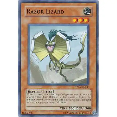 YuGiOh GX Trading Card Game Tactical Evolution Common Razor Lizard TAEV-EN036