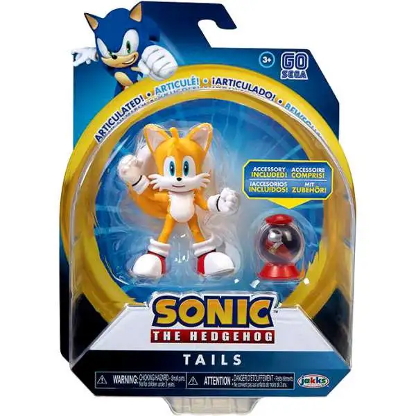 Sonic The Hedgehog Basic Wave 4 Tails 4 Action Figure Modern, with Star  Spring Jakks Pacific - ToyWiz