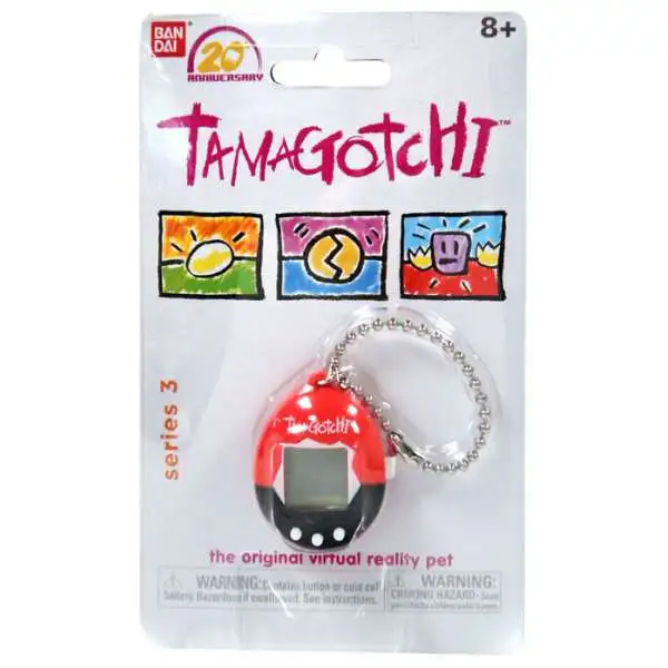 Tamagotchi 20th Anniversary Series 3 Red & Black 1.5-Inch Virtual Pet Toy