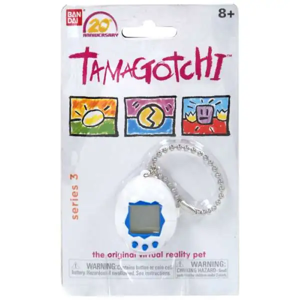 Tamagotchi 20th Anniversary Series 3 White 1.5-Inch Virtual Pet Toy