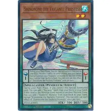 YuGiOh Tactical Masters Ultra Rare Shinonome the Vaylantz Priestess TAMA-EN001