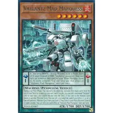 YuGiOh Tactical Masters Rare Vaylantz Mad Marquess TAMA-EN007