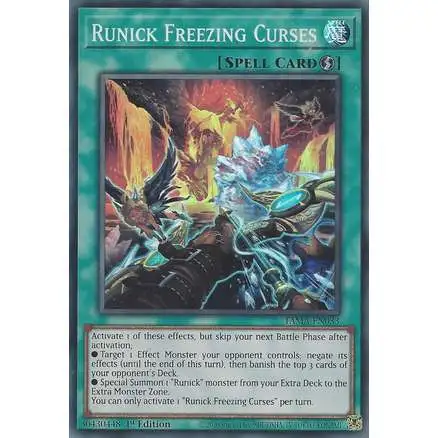 YuGiOh Tactical Masters Super Rare Runick Freezing Curses TAMA-EN033