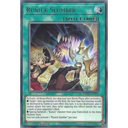 YuGiOh Tactical Masters Rare Runick Slumber TAMA-EN034