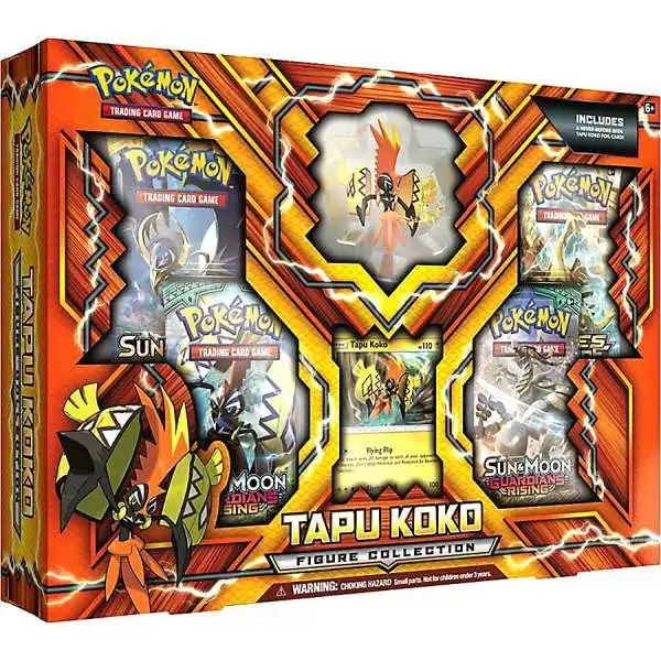 Pokemon Tapu Koko Figure Collection [4 Booster Packs, Promo Card & Figure]