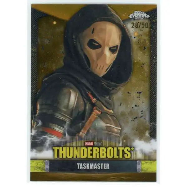 2025 Topps Chrome Marvel Studios 28/50 Gold Taskmaster T-2