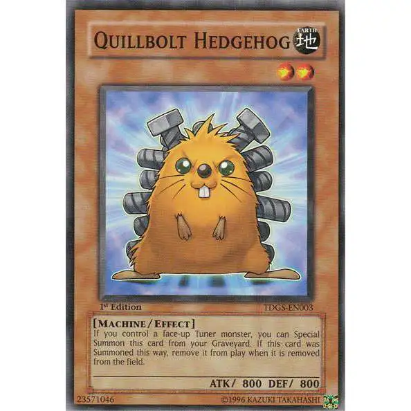 YuGiOh The Duelist Genesis Common Quillbolt Hedgehog TDGS-EN003