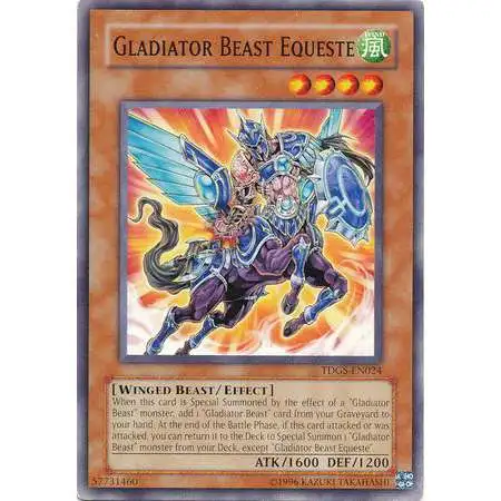 YuGiOh The Duelist Genesis Common Gladiator Beast Equeste TDGS-EN024