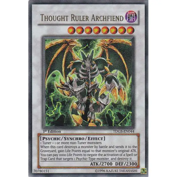 YuGiOh YuGiOh 5Ds Legendary Collection Mega Pack Single Card Secret Rare  Thought Ruler Archfiend LC5D-EN233 - ToyWiz