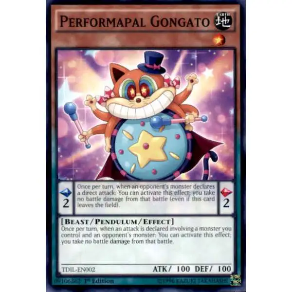 YuGiOh The Dark Illusion Common Performapal Gongato TDIL-EN002