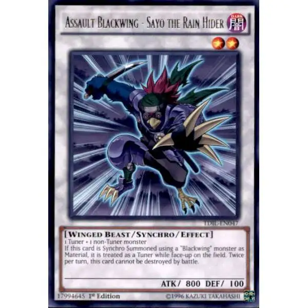 YuGiOh The Dark Illusion Rare Assault Blackwing - Sayo the Rain Hider TDIL-EN047