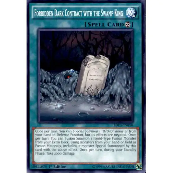YuGiOh The Dark Illusion Common Forbidden Dark Contract with the Swamp King TDIL-EN056