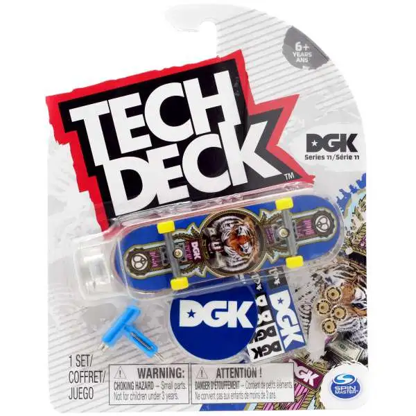 Tech Deck Series 11 DGK 96mm Mini Skateboard [Tiger]