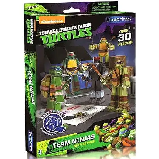 Teenage Mutant Ninja Turtles Nickelodeon Team Ninja Turtle Pack Papercraft [Damaged Package]