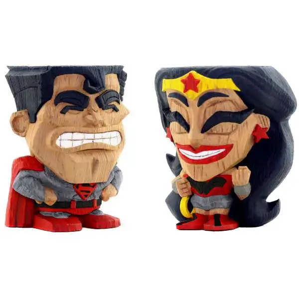 DC Teekeez Superman & Wonderwoman Exclusive 2.75-Inch Collectible Figure 2-Pack [Red Son]