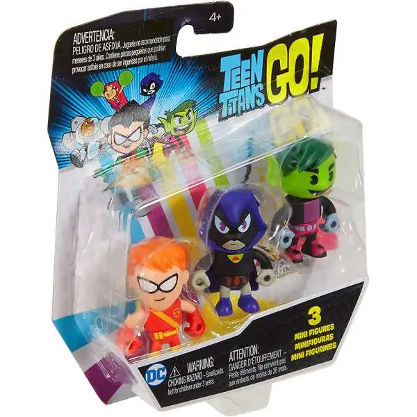 Teen Titans Go! Raven, Speedy & Beast Boy Mini Figure 3-Pack