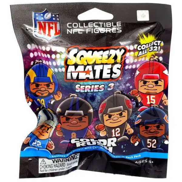 NFL Squeezy Mates Series 3 Color Rush Mystery Pack [1 RANDOM Slo Foam Figure]