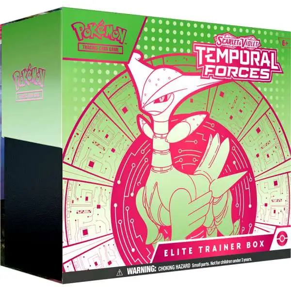 Pokemon Temporal Forces Iron Leaves Elite Trainer Box [9 Booster Packs, 1 Foil Promo Card, 65 Card Sleeves & More]