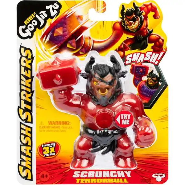 スクリュウおもちゃ Heroes of Goo Jit Zu Smash Strikers Scrunchy Terrorbull Action